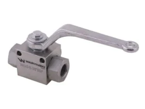 Zawór kulowy hydrauliczny 3-drogowy 3/2 - 3/8"BSP z otworami mocującymi 500 bar Waryński