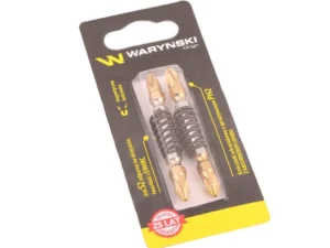 Końcówki wkrętakowe z absorberem sprężynowym PH2 65mm Waryński komplet w blistrze dwusztukowym