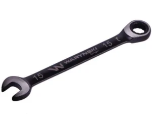 Klucz płasko-oczkowy 15 mm z grzechotką 72 zęby standard ASME B107-2010 Waryński
