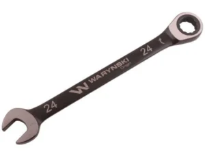 Klucz płasko-oczkowy 24 mm z grzechotką 72 zęby standard ASME B107-2010 Waryński