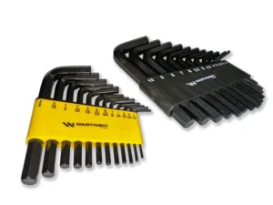 Klucze hex krótkie ze stali CrV w zestawie metryczne 1,5 do 10mm i calowe 1/16 do 3/8" 25 szt Waryński
