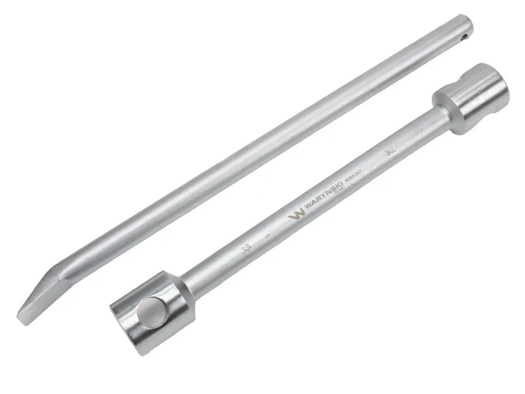 Klucz do kół , 395 mm długości rozmiar 32X33 mm z łyżką, do prac montażowych i demontażowych w mechanice , Waryński
