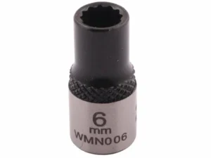 Nasadka dwunastokątna 1/4". 6 mm. CrV50BV30. DIN 3124. Waryński