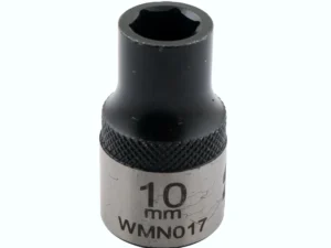 Nasadka sześciokątna 1/2". 10 mm. CrV50BV30. DIN 3124. Waryński