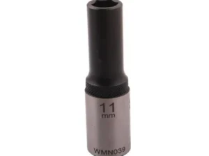 Nasadka sześciokątna 1/2". 11 mm. długa. CrV50BV30. DIN 3124. Waryński