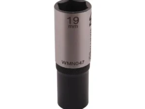 Nasadka sześciokątna 1/2". 19 mm. długa. CrV50BV30. DIN 3124. Waryński