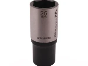 Nasadka sześciokątna 1/2". 25 mm. długa. CrV50BV30. DIN 3124. Waryński