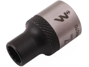 Nasadka dwunastokątna 3/8". 7 mm. CrV50BV30. DIN 3124. Waryński