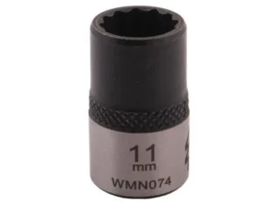 Nasadka dwunastokątna 3/8". 11 mm. CrV50BV30. DIN 3124. Waryński