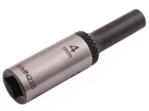 Nasadka dwunastokątna 1/4". 4 mm. długa. CrV50BV30. DIN 3124. Waryński