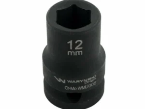 Nasadka udarowa sześciokątna 1/2". 12 mm. CrMo. DIN 3129. Waryński