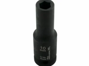 Nasadka udarowa sześciokątna długa 1/2". 10 mm. CrMo. DIN 3129. Waryński