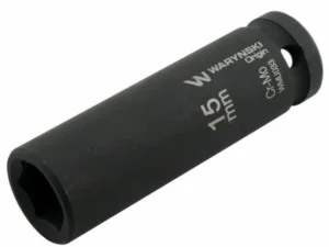 Nasadka udarowa sześciokątna długa 1/2". 15 mm. CrMo. DIN 3129. Waryński