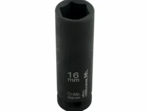 Nasadka udarowa sześciokątna długa 1/2". 16 mm. CrMo. DIN 3129. Waryński
