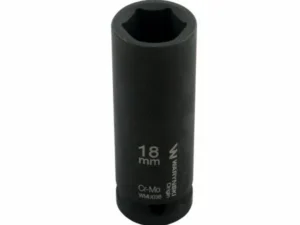 Nasadka udarowa sześciokątna długa 1/2". 18 mm. CrMo. DIN 3129. Waryński
