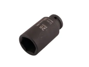 Nasadka udarowa sześciokątna długa 1/2". 28 mm. CrMo. DIN 3129. Waryński