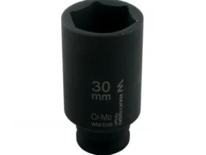 Nasadka udarowa sześciokątna długa 1/2". 30 mm. CrMo. DIN 3129. Waryński