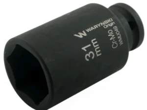 Nasadka udarowa sześciokątna długa 1/2". 31 mm. CrMo. DIN 3129. Waryński