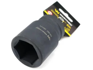 Nasadka udarowa sześciokątna 1"długa. 38 mm. CrMo. DIN 3129 Waryński