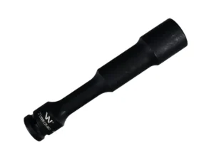Nasadka udarowa 1/2", sześciokątna slim bardzo długa przelotowa ze stali CrMo 21mm długość 150 mm, stosowane w mechanice do kluczy udarowych, Waryński