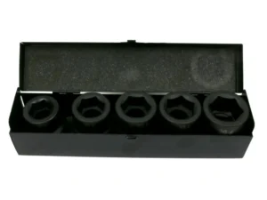 Zestaw nasadek udarowych 1" 5 cz. 27. 30. 32. 33. 36 mm ze stali CrMo DIN 3129 Waryński