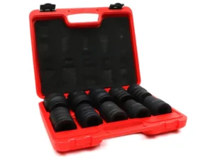 Zestaw nasadek udarowych 1" 10 cz. 24. 27. 30. 32. 33. 34 .36. 38. 41. 46 mm ze stali CrMo DIN 3129 Waryński