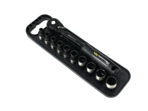 Zestaw 12 el. nasadki 3/8 przedłużka 12.5 cm grzechotka 9 10 11 13 14 Waryński