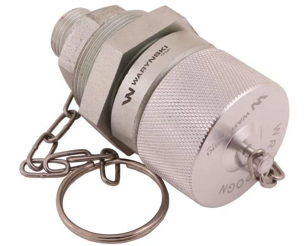 Komplet - Zawór gniazdo (Bizon) M18x1.5 skręcane (ZSR6160101) z gwintowaną pokrywą/osłoną aluminiową Waryński - obrazek 3