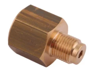 Złączka manometryczna gwint zewnętrzny G1/8" x gwint wewnętrzny M10x1 (mosiądz) POLMO