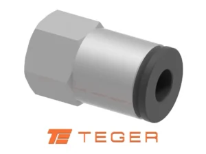 Złączka prosta wtykowa tekalan z gwintem wewnętrznym 6mm x 1/4" TEGER, (sprzedawane po 10)