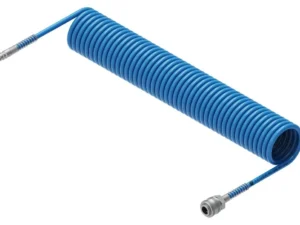 Przewód spiralny kompletny tekalan Poliuretan PU 12X8mm 10bar do kompresora sprężarki L-15mb Niebieski TEGER