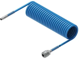Przewód spiralny kompletny tekalan Poliuretan PU 12X8mm 10bar do kompresora sprężarki L-5mb Niebieski TEGER