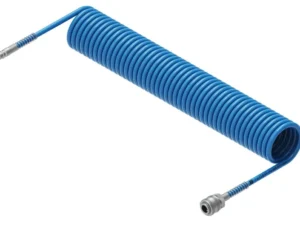 Przewód spiralny kompletny tekalan Poliuretan PU 8X5mm 10bar do kompresora sprężarki L-15mb Niebieski TEGER
