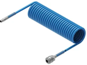 Przewód spiralny kompletny tekalan Poliuretan PU 8X5mm 10bar do kompresora sprężarki L-5mb Niebieski TEGER