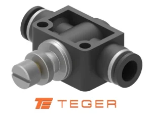 Zawór dławiąco-zwrotny wtykowy tekalan 6mm TEGER, (sprzedawane po 5)
