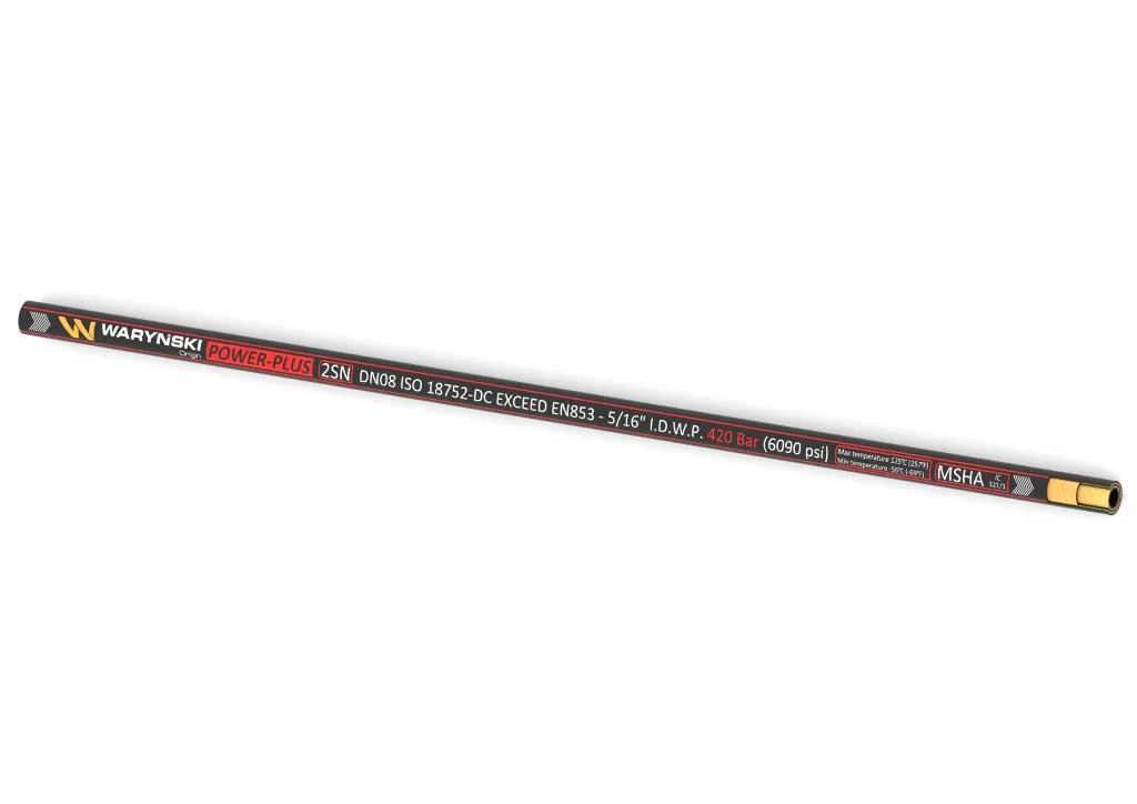 Wąż hydrauliczny do zakuwania POWER-PLUS Exceed EN 853 2SN DN08 2-oplotowy 420 Bar Waryński, (sprzedawane po 25) - obrazek 2