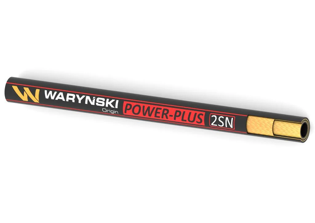 Wąż hydrauliczny do zakuwania POWER-PLUS Exceed EN 853 2SN DN08 2-oplotowy 420 Bar Waryński, (sprzedawane po 25)