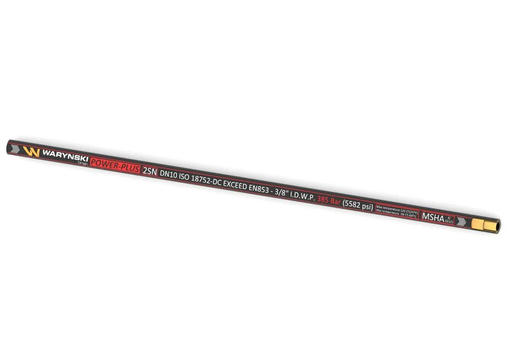 Wąż hydrauliczny do zakuwania POWER-PLUS Exceed EN 853 2SN DN10 2-oplotowy 385 Bar Waryński, (sprzedawane po 25) - obrazek 2