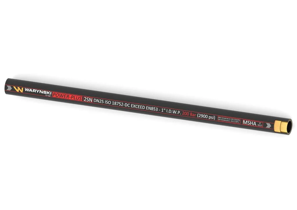 Wąż hydrauliczny do zakuwania POWER-PLUS Exceed EN 853 2SN DN25 2-oplotowy 200 Bar Waryński, (sprzedawane po 25) - obrazek 2