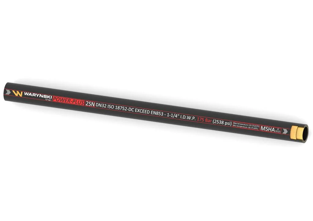 Wąż hydrauliczny do zakuwania POWER-PLUS Exceed EN 853 2SN DN32 2-oplotowy 175 Bar Waryński, (sprzedawane po 10) - obrazek 2