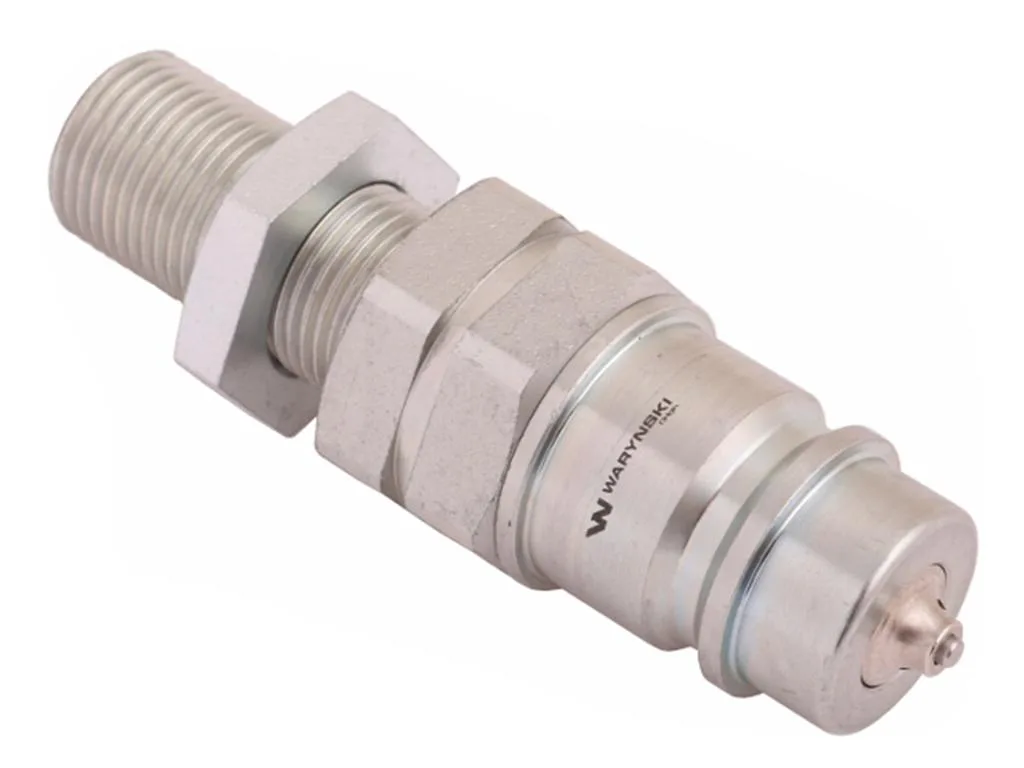 Szybkozłącze hydrauliczne wtyczka long z eliminatorem ciśnienia M18x1.5 gwint zew. EURO (9100818W) (ISO 7241-A) Waryński (opakowanie 10szt)