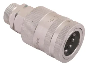 Szybkozłącze hydrauliczne gniazdo z eliminatorem ciśnienia M22x1.5 gwint zew. EURO PUSH-PULL (9100822G) (ISO 7241-A) Waryński (opakowanie 10szt)