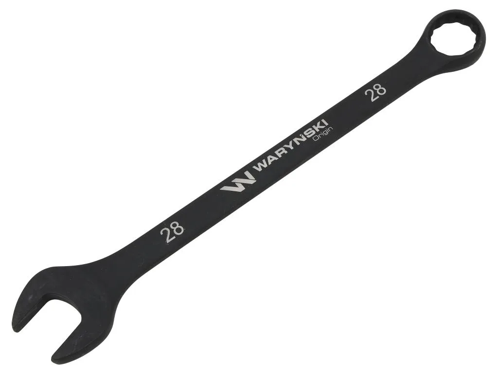 Klucz płasko-oczkowy, 28 mm CrV standard ASME B107-2010, Waryński