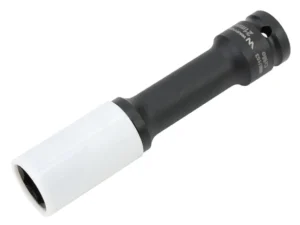 Nasadka udarowa, 1/2 ze stali CrMo 21mm długa 150mm z osłoną z tworzywa do felg aluminiowych