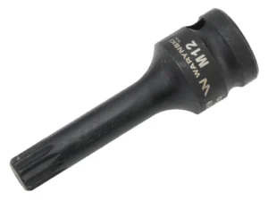 Nasadka udarowa 1/2", bit spline M12 ze stali CrMo, Waryński