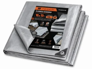 Plandeka MOCNA 10x15m (srebrna) gramatura 110g/m2 TEGER