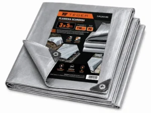 Plandeka MOCNA 3x5m (srebrna) gramatura 110g/m2 TEGER