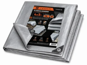 Plandeka MOCNA 4x5m (srebrna) gramatura 110g/m2 TEGER