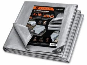 Plandeka MOCNA 6x10m (srebrna) gramatura 110g/m2 TEGER